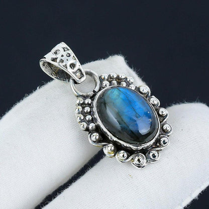Blue Labradorite Gemstone Pendant
