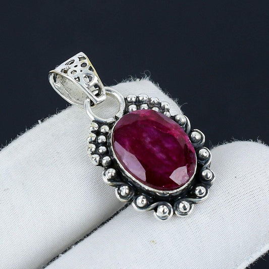 Red Ruby Gemstone Pendant