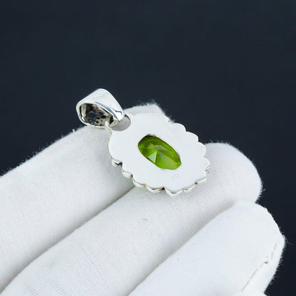 Green Peridot Gemstone Pendant
