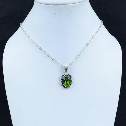 Green Peridot Gemstone Pendant