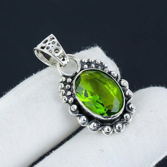 Green Peridot Gemstone Pendant