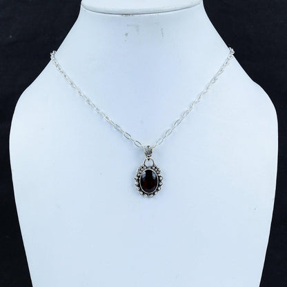 Red Garnet Gemstone Pendant