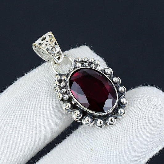 Red Garnet Gemstone Pendant