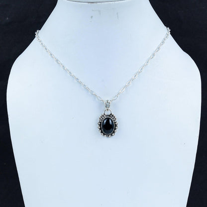 Black Onyx Gemstone Pendant