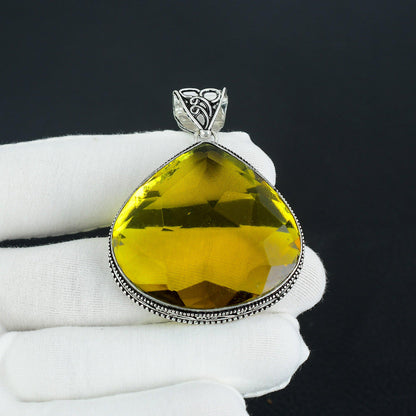 Golden Citrine Gemstone Pendant