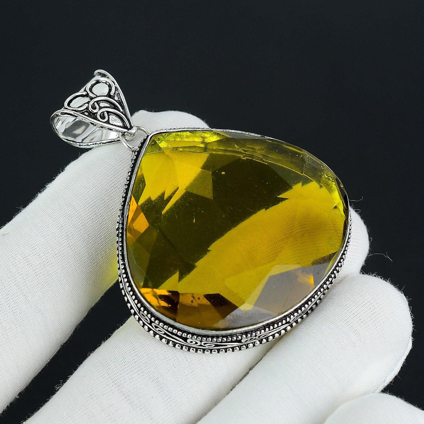 Golden Citrine Gemstone Pendant