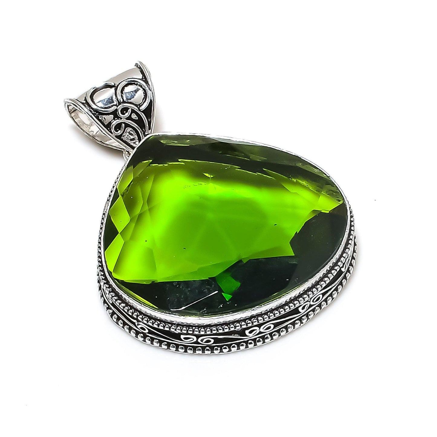 Green Peridot Gemstone Pendant