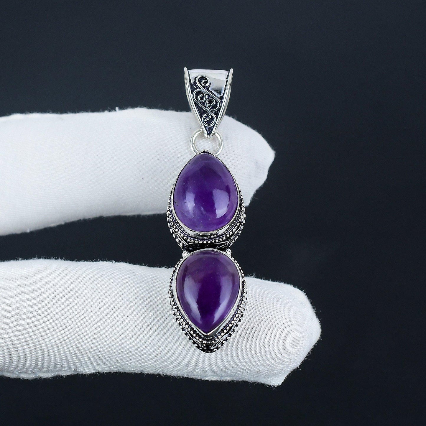 Purple Amethyst Gemstone Pendant