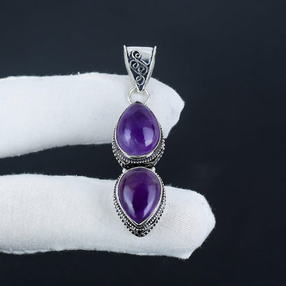 Purple Amethyst Gemstone Pendant