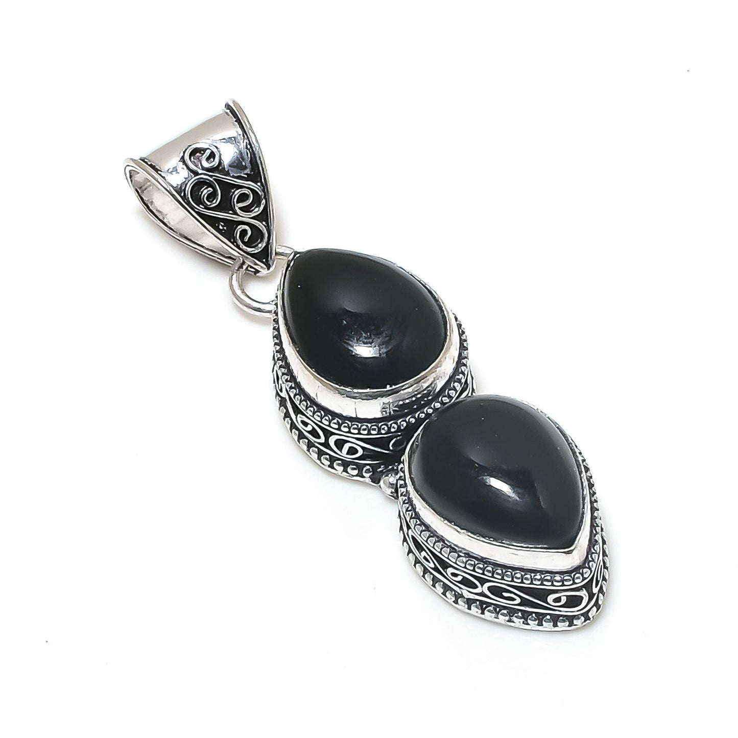 Black Onyx Gemstone Pendant