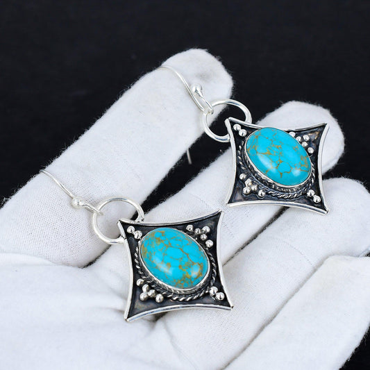 Turquoise Gemstone Dangle Earrings