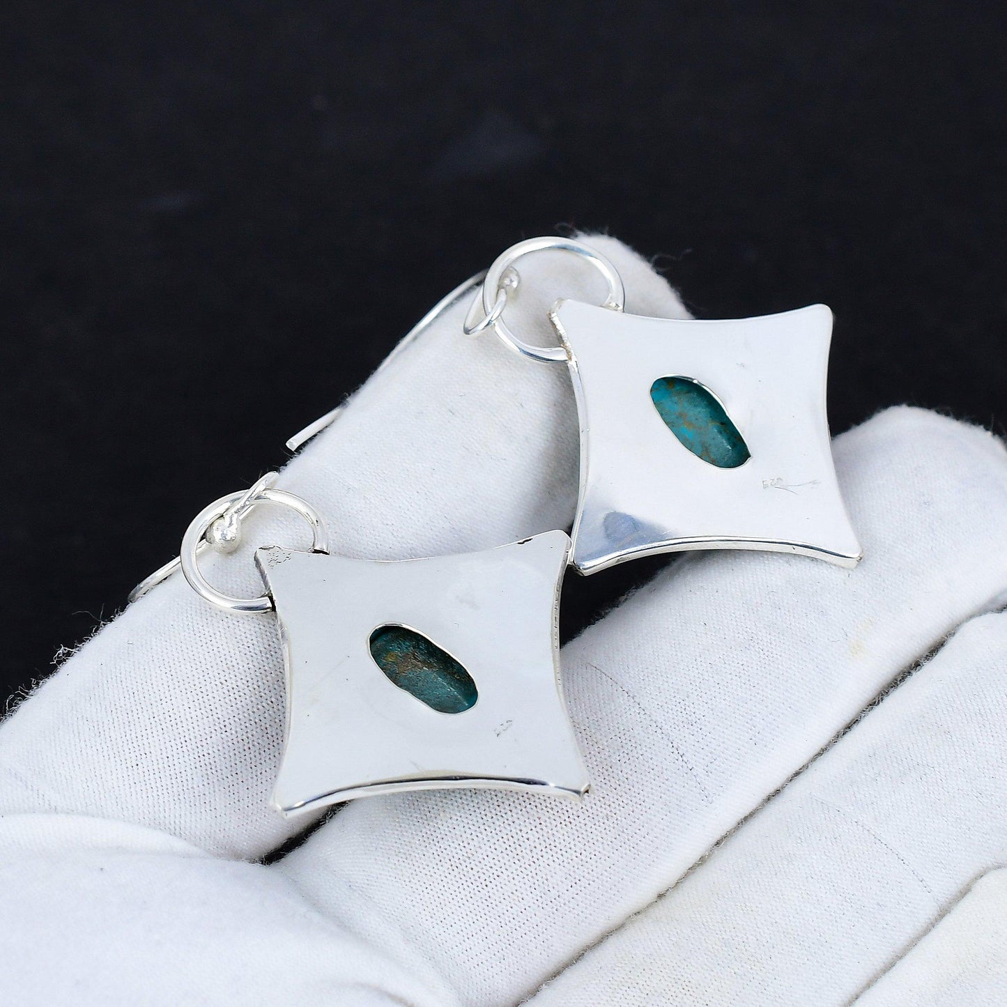 Turquoise Gemstone Dangle Earrings
