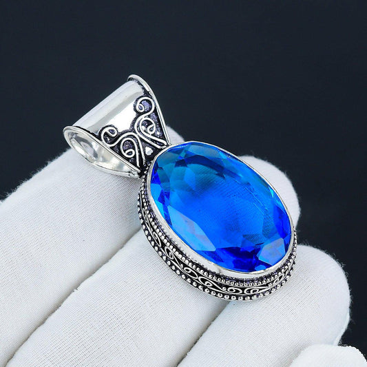 London Blue Topaz Gemstone Pendant