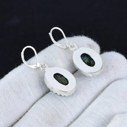 Blue Turquoise Gemstone Earrings