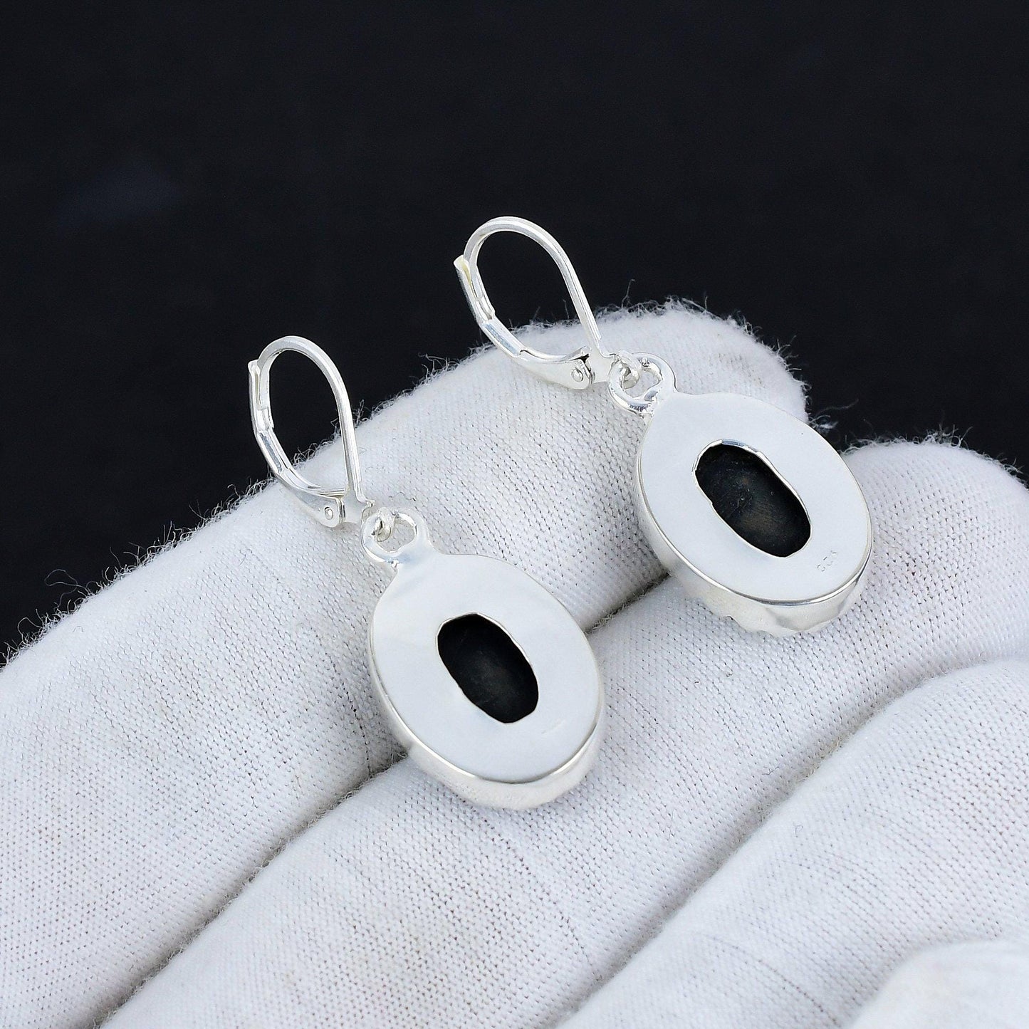 Black Obsidian Gemstone Earrings