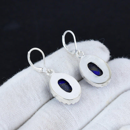 Blue Turquoise Gemstone Earrings