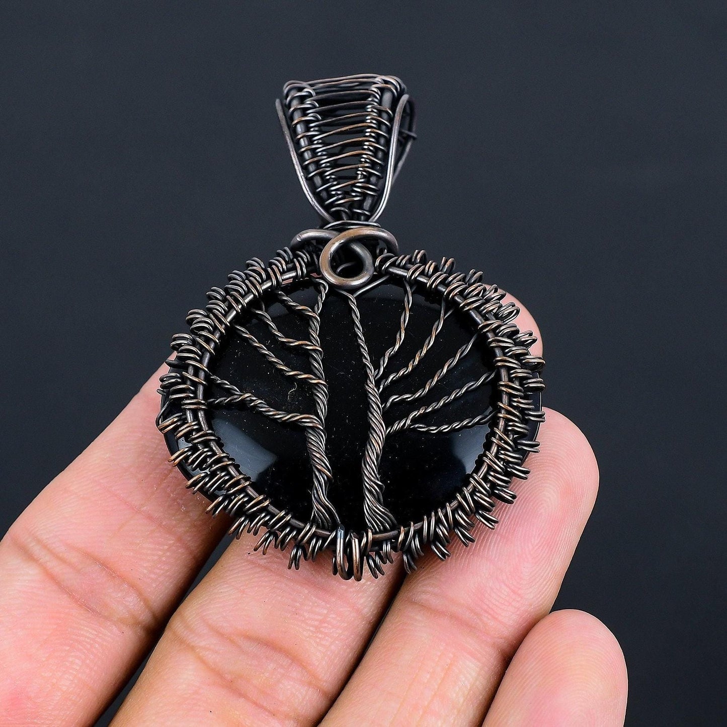 Black Onyx Gemstone Pendant