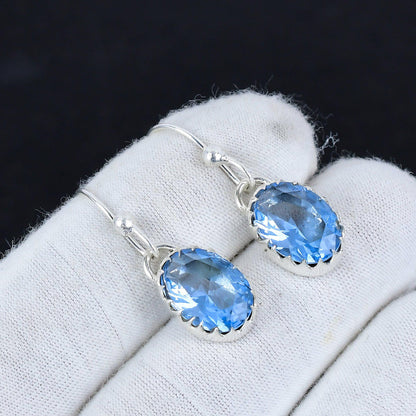 Aquamarine Gemstone Earrings
