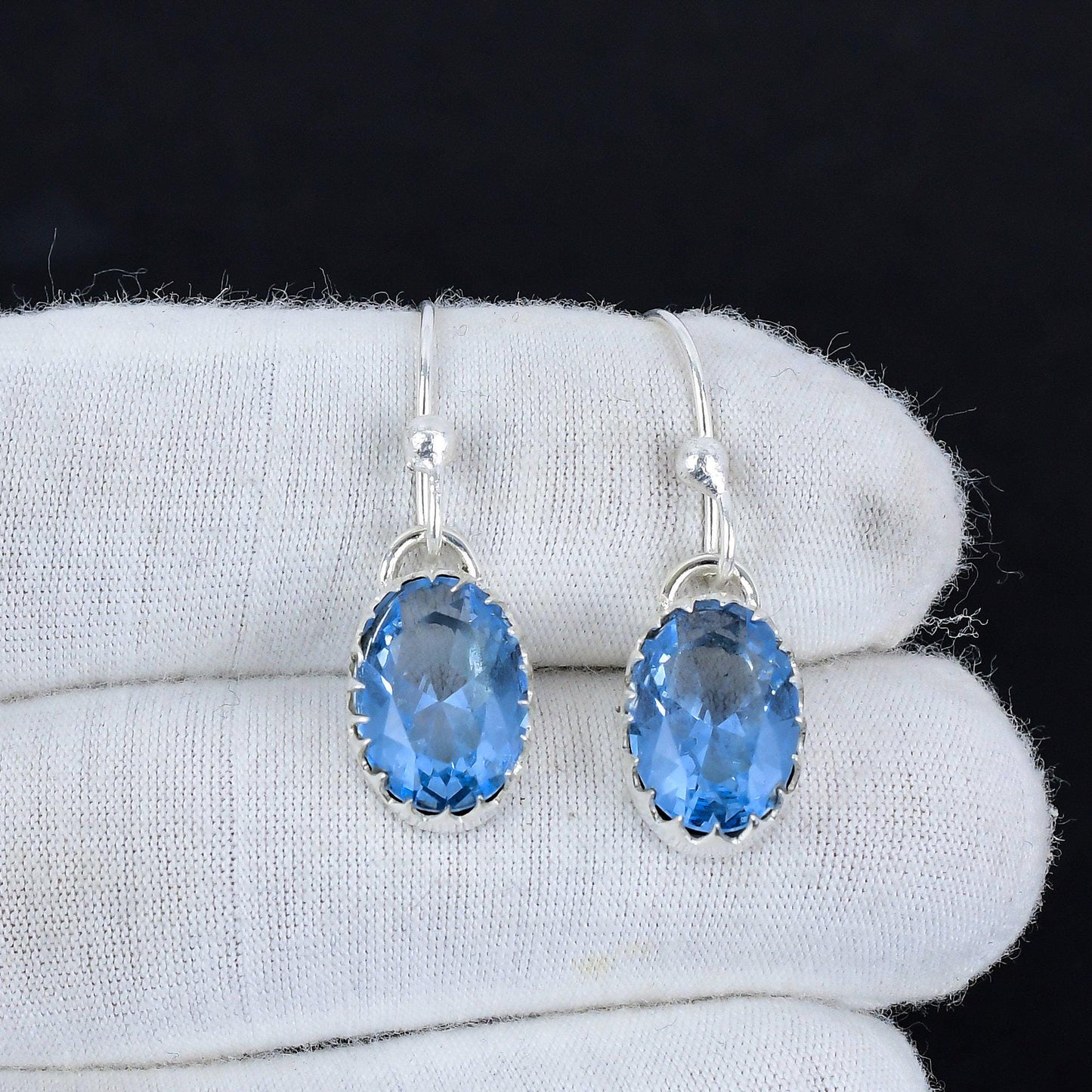 Aquamarine Gemstone Earrings