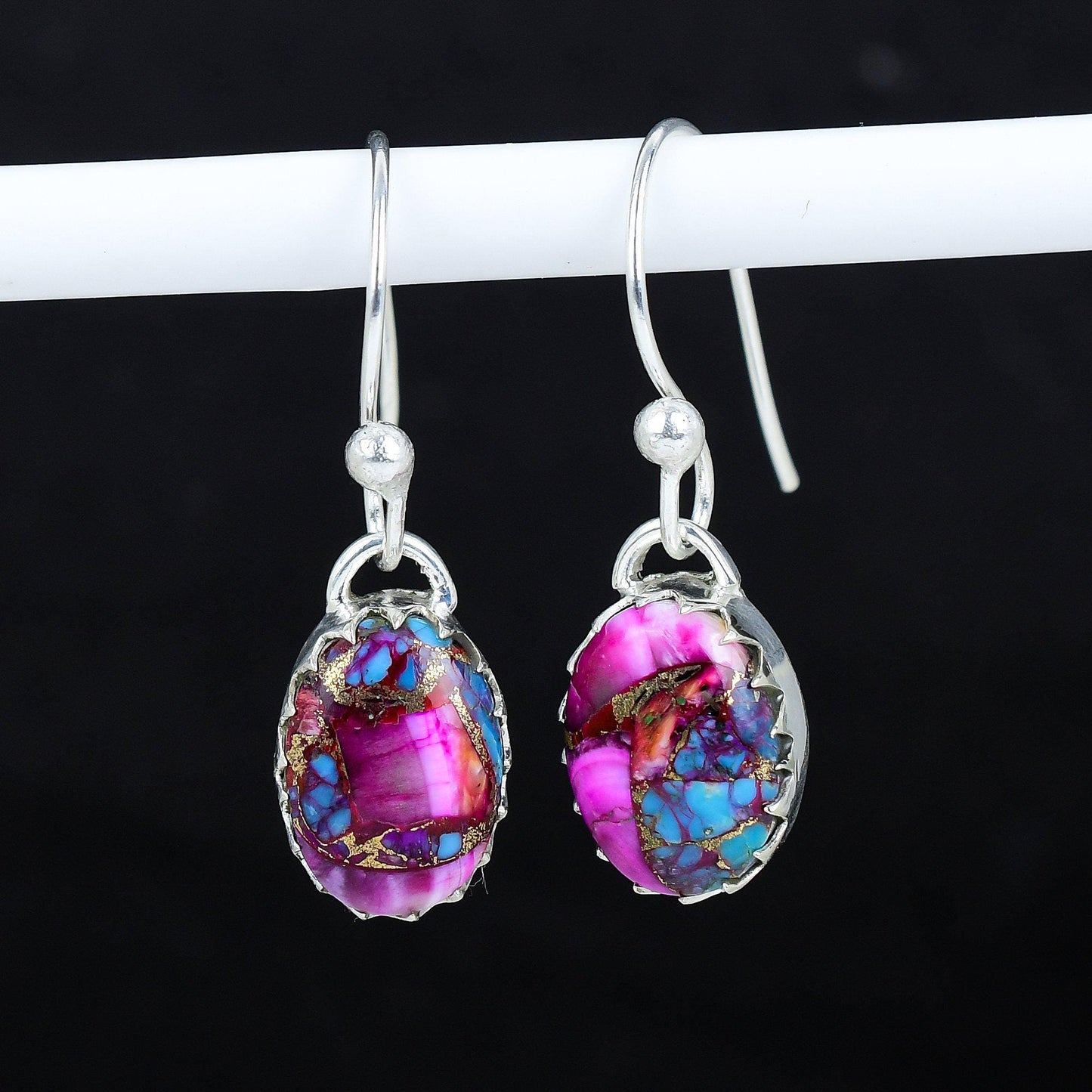 Turquoise Gemstone Dangle Earrings
