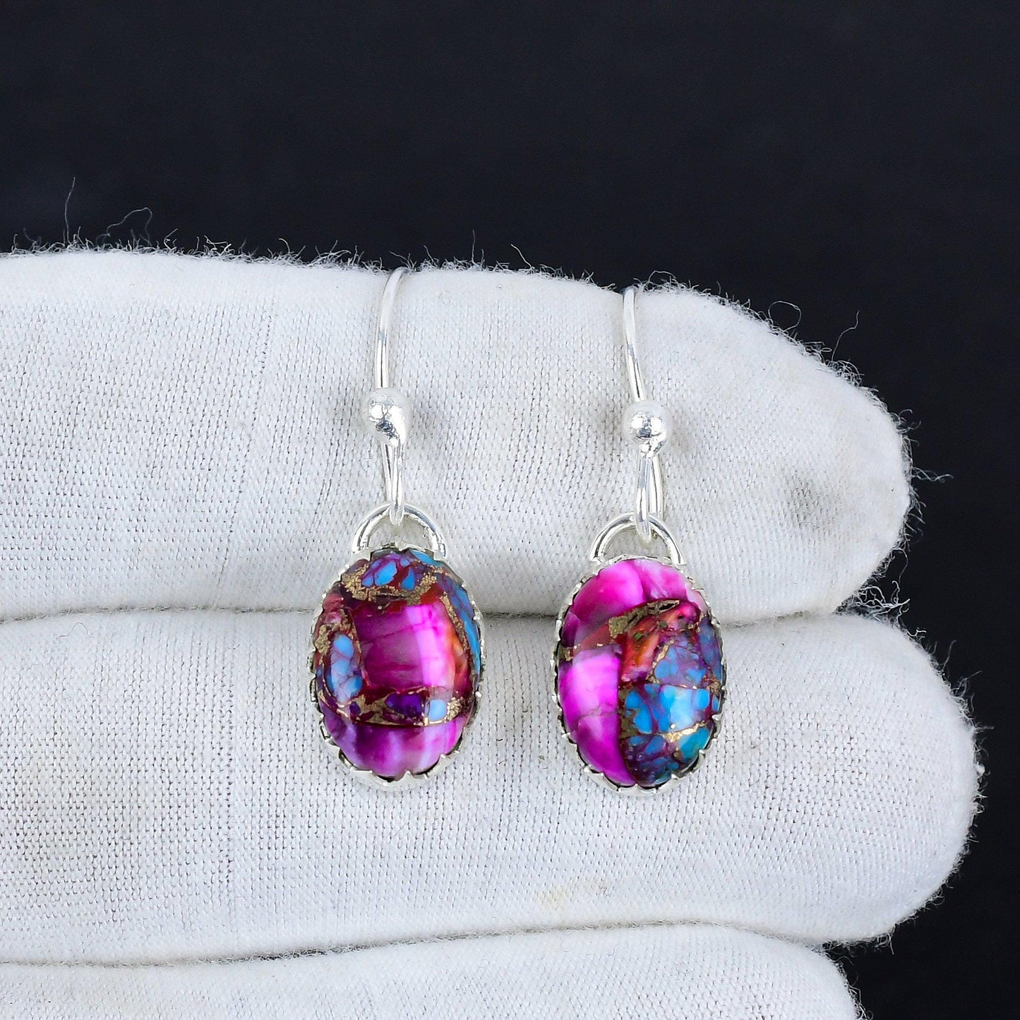 Turquoise Gemstone Dangle Earrings