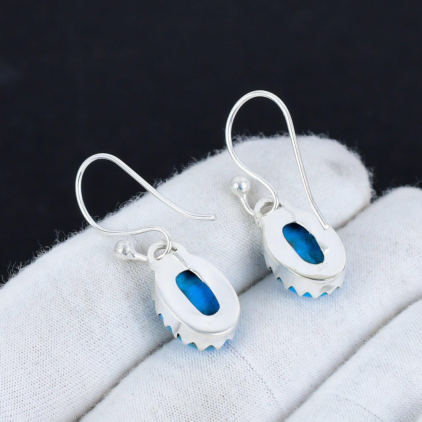 Turquoise Gemstone Dangle Earrings