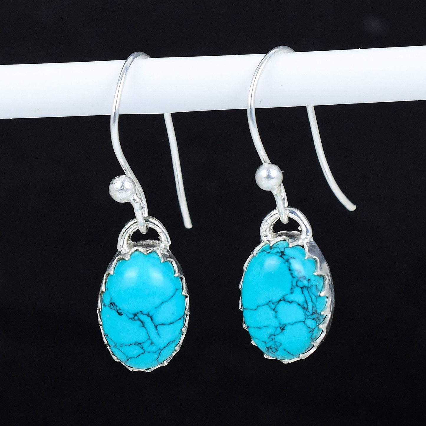 Turquoise Gemstone Dangle Earrings