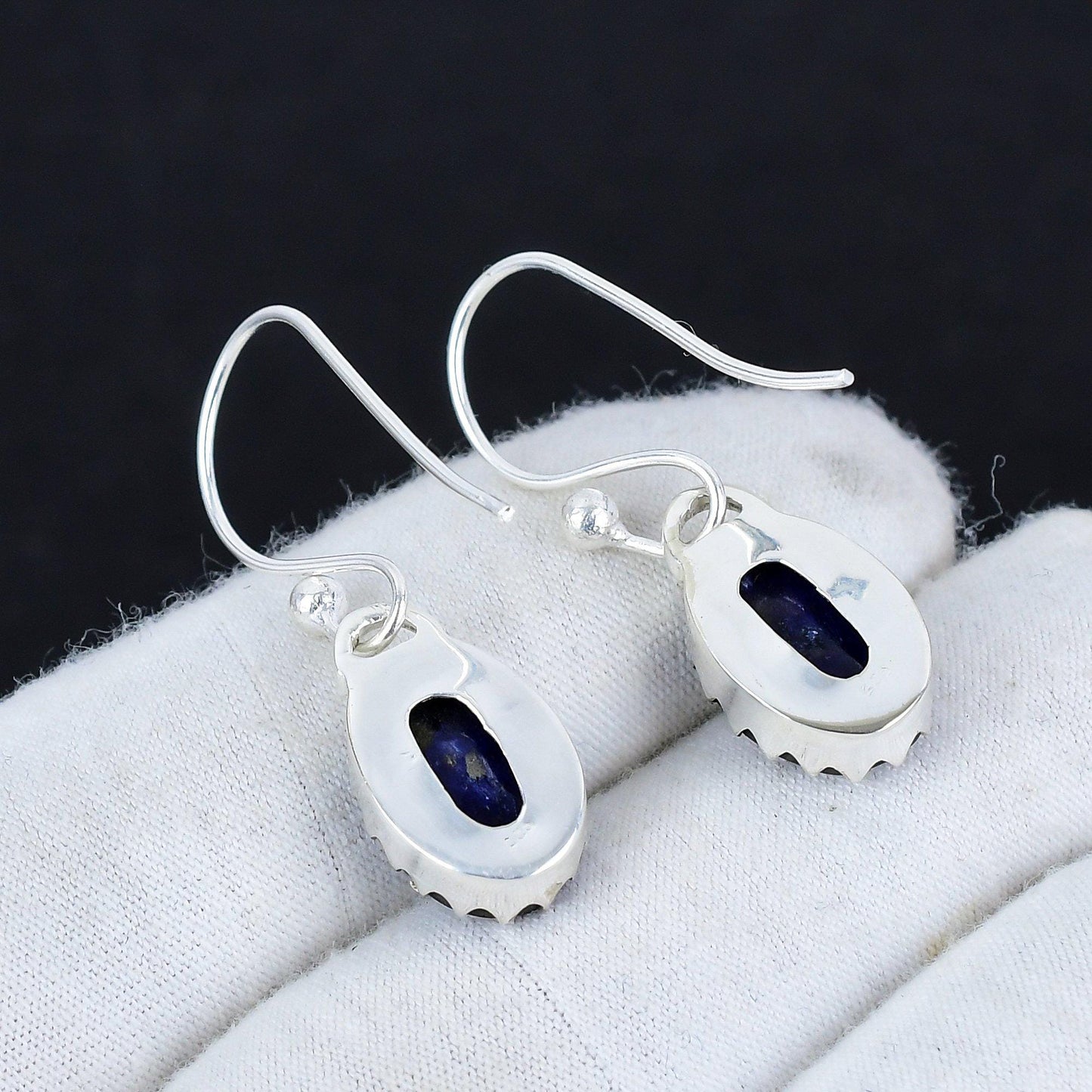 Blue Sapphire Gemstone Earrings