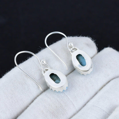 Blue Larimar Gemstone Earrings