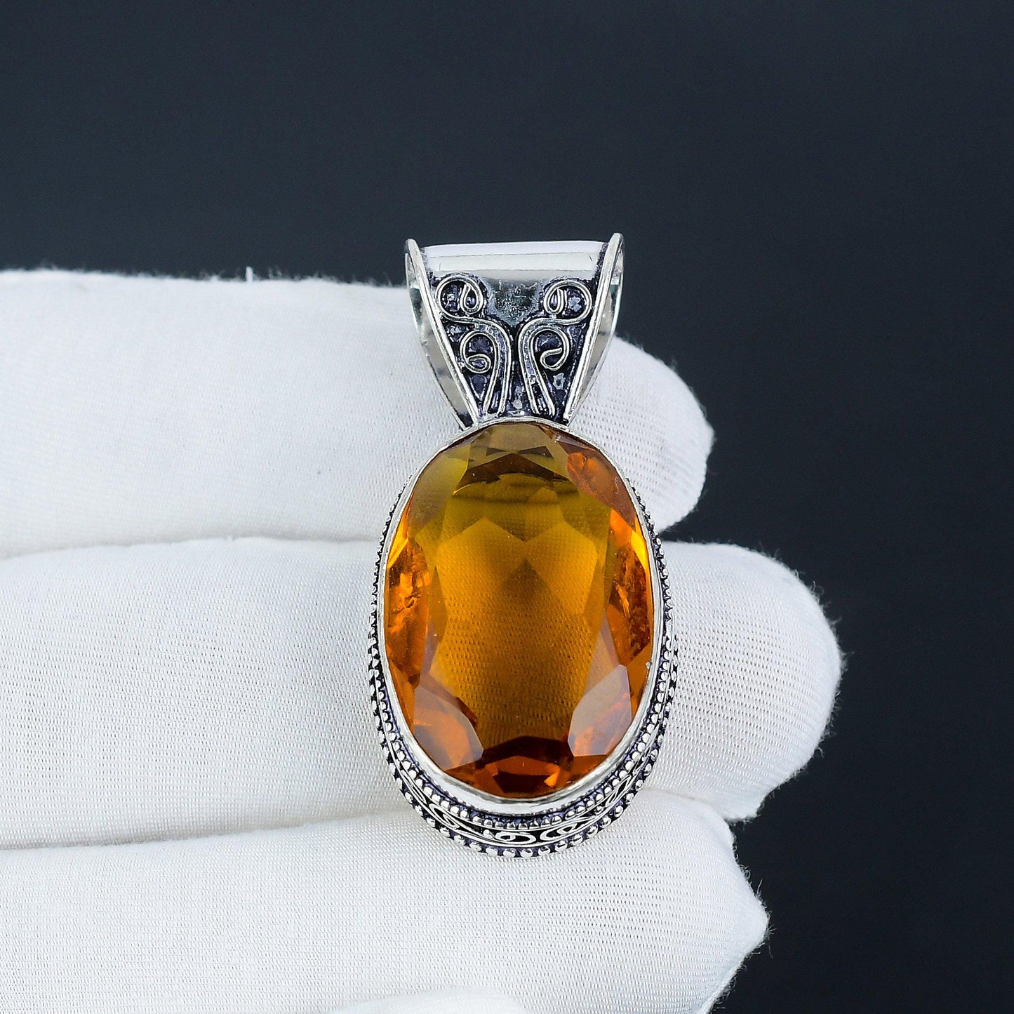 Honey Topaz Gemstone Pendant