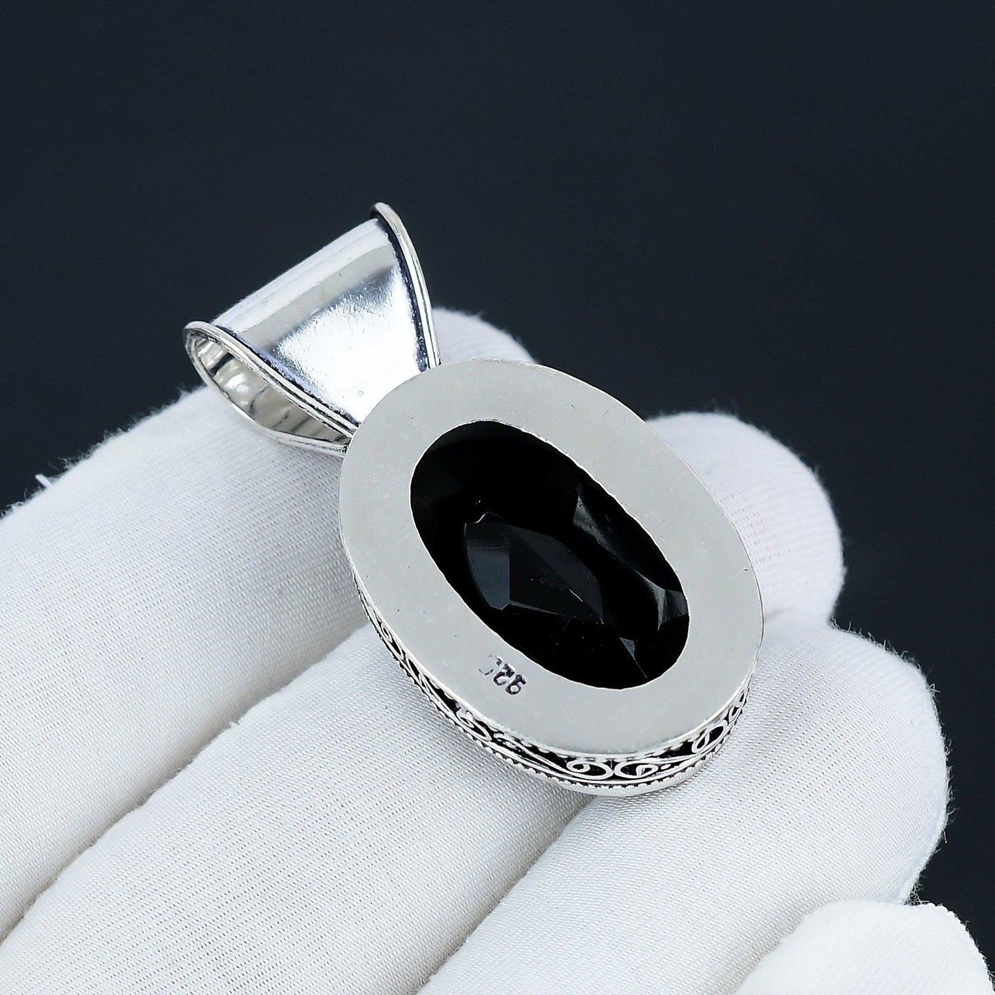 Black Onyx Gemstone Pendant