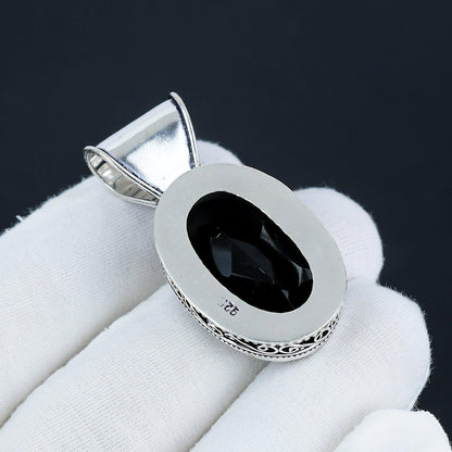 Black Onyx Gemstone Pendant
