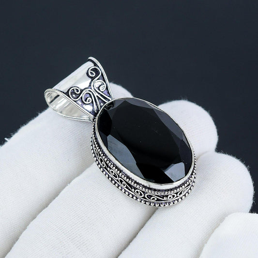 Black Onyx Gemstone Pendant