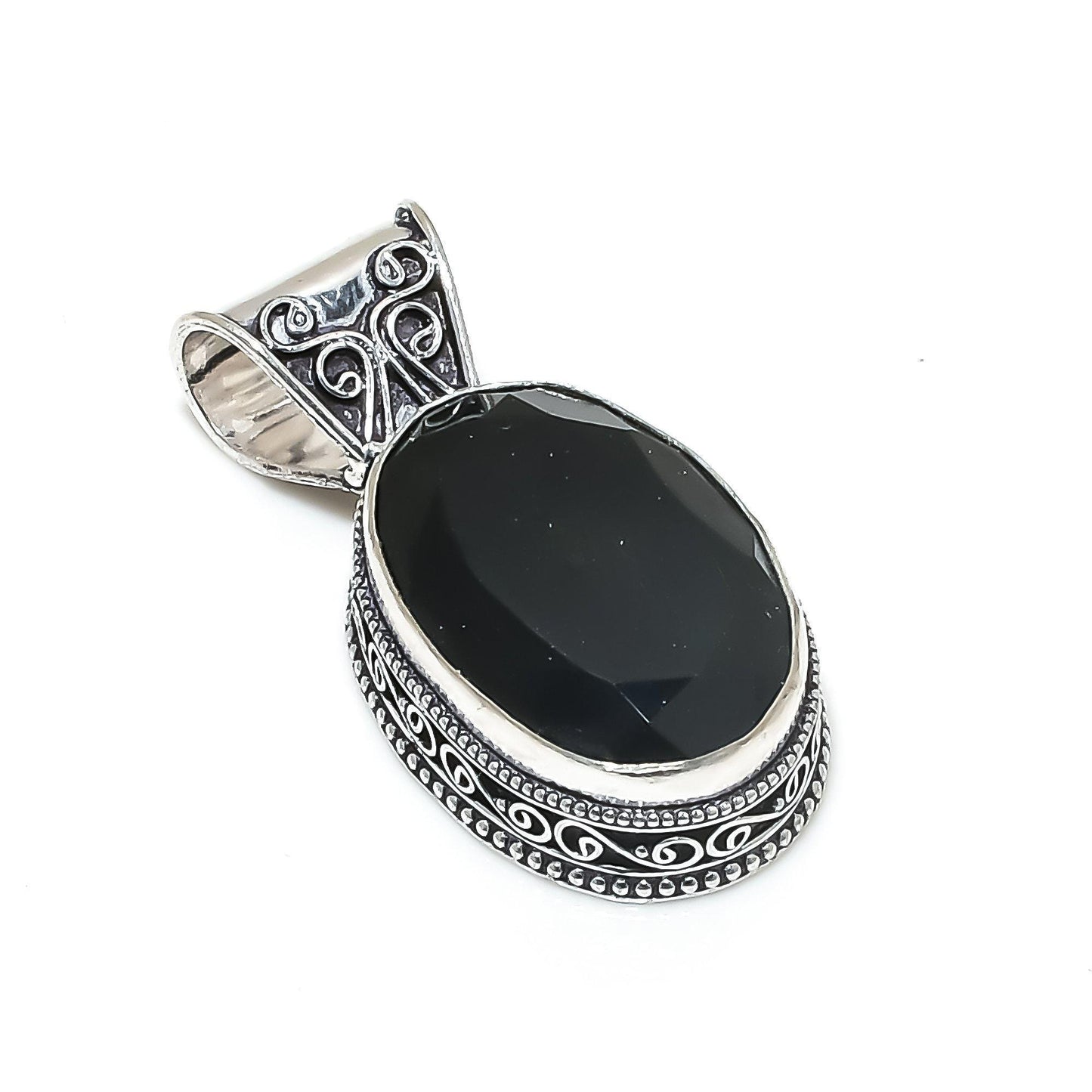 Black Spinel Gemstone Pendant