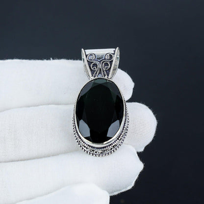 Black Spinel Gemstone Pendant