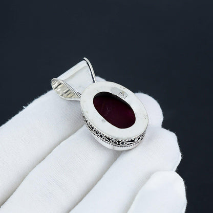Red Ruby Gemstone Pendant