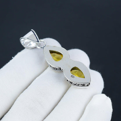 Yellow Citrine Gemstone Pendant