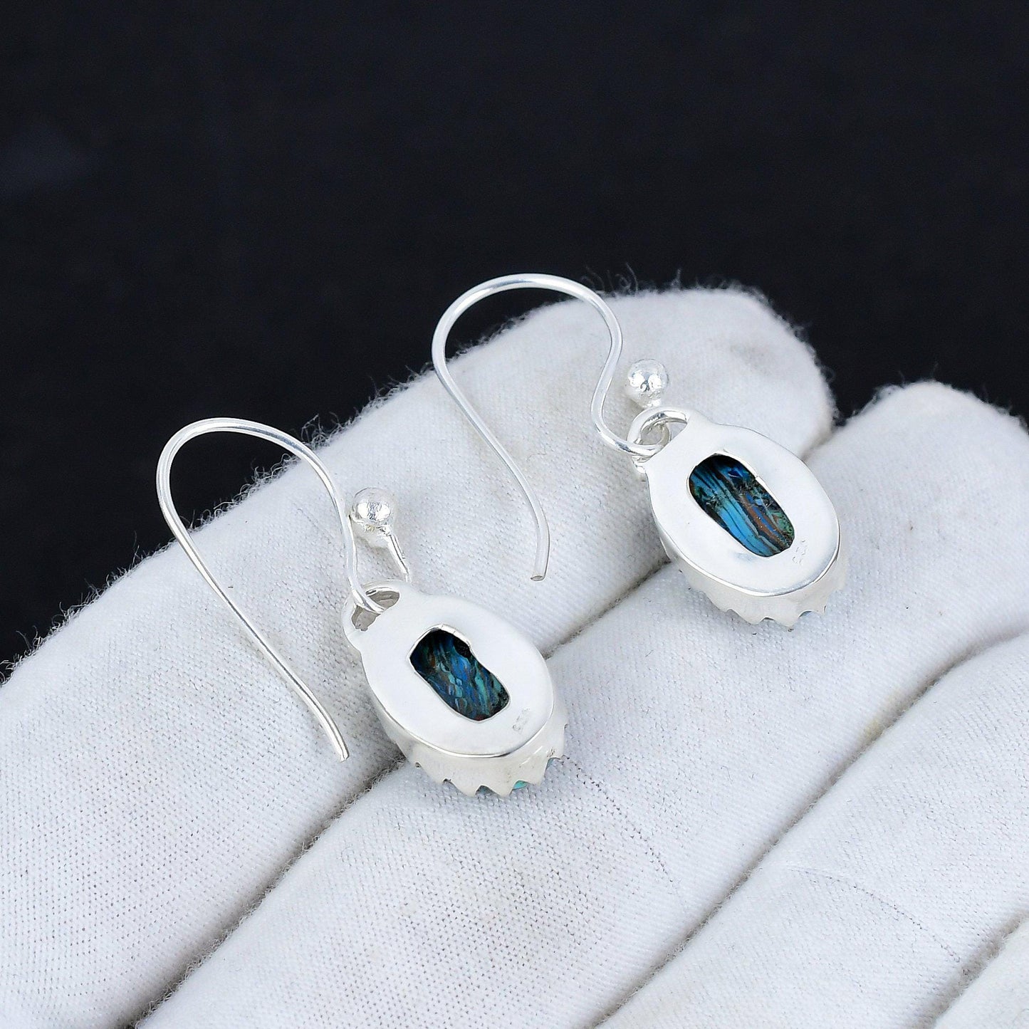 Multicolor Rainbow Calsillica Gemstone Earrings