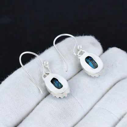 Multicolor Rainbow Calsillica Gemstone Earrings