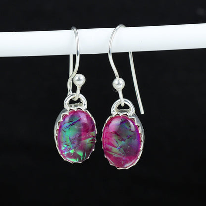 Pink Opal Gemstone Earrings