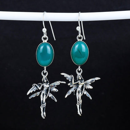 Green Onyx Gemstone Earrings