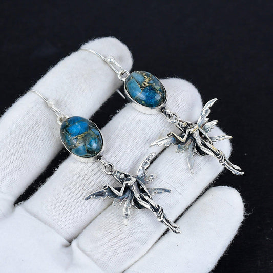 Blue Apatite Gemstone Earrings