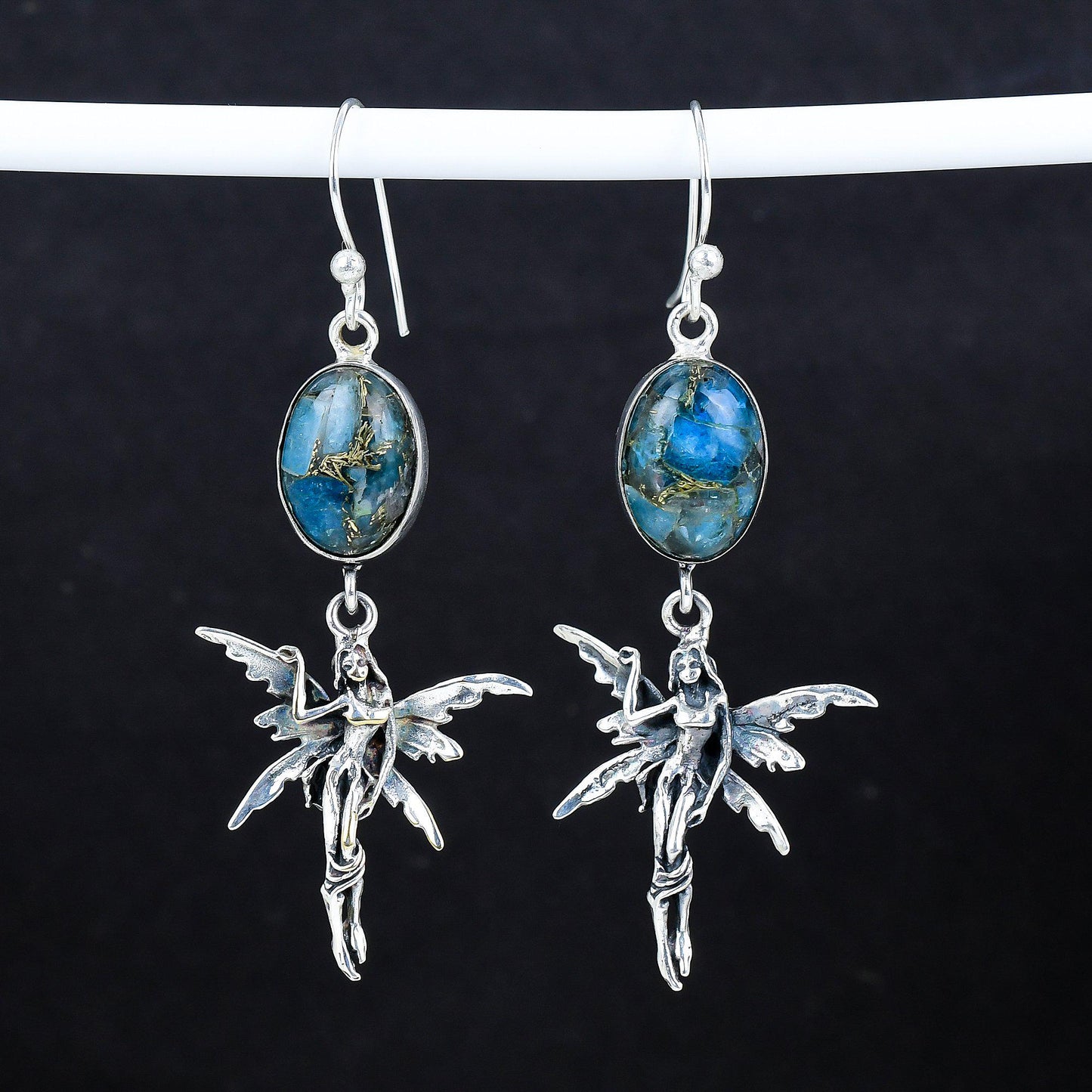 Blue Apatite Gemstone Earrings