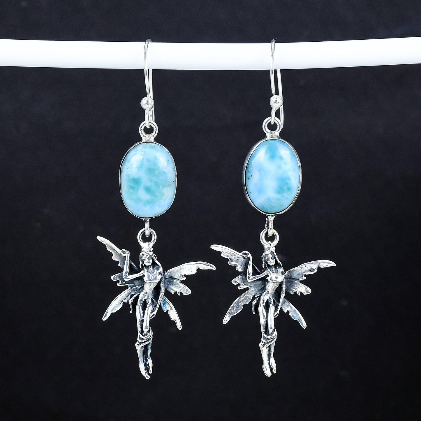 Blue Larimar Gemstone Earrings