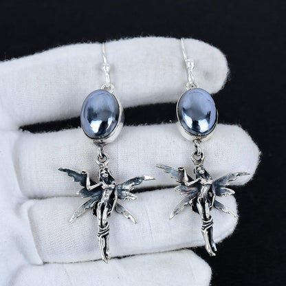Black Shungite Gemstone Earrings