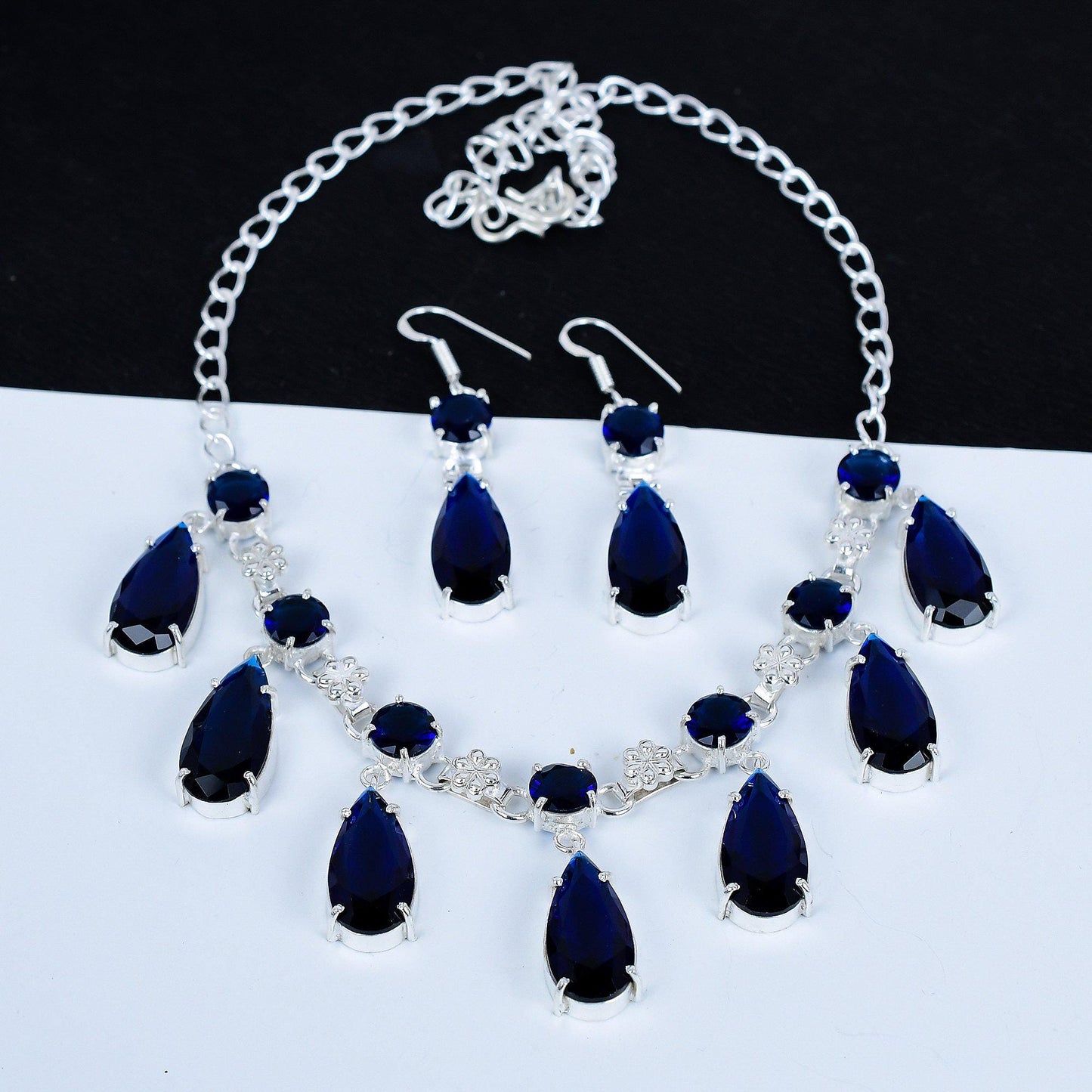 Blue Sapphire Gemstone Necklace