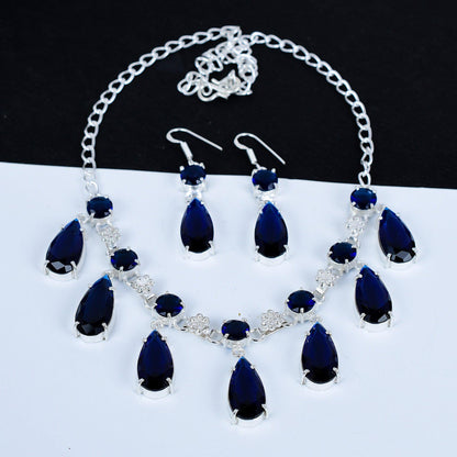 Blue Sapphire Gemstone Necklace