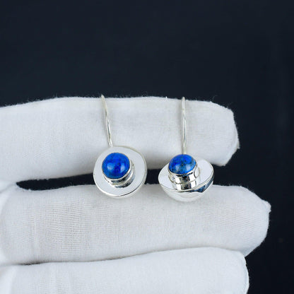 Blue Lapis Lazuli Dangle Earrings