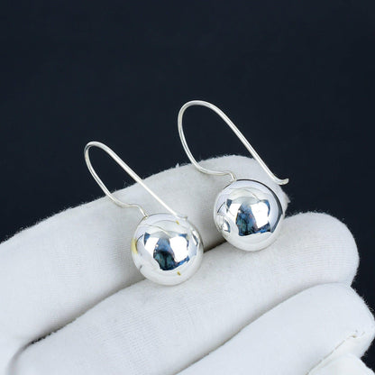 White Mother of Pearl Silver Earrings