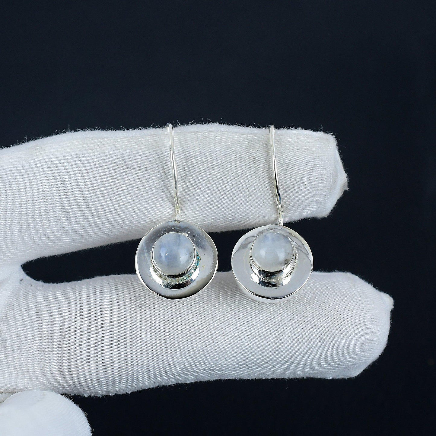 Rainbow Moonstone Gemstone Earrings